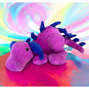 Manhattan Toy Company Hester Purple Dragon Plush Laying Stuffed Animal